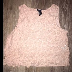 Floral crop top/overlay shirt